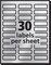 Avery Foil Mailing Labels, Silver, 3/4" x 2-1/4", 300 Labels (8986)